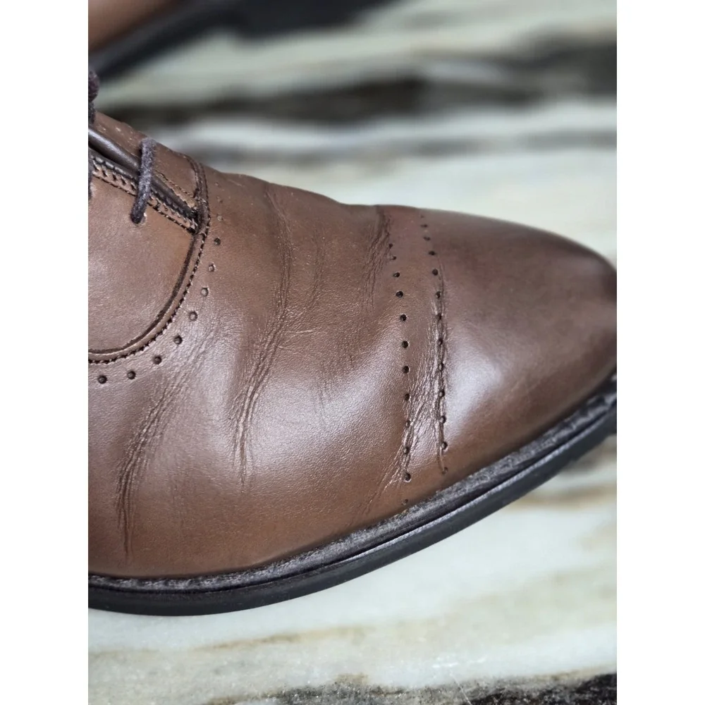 Allen Edmonds Port Washington Cap Toe 9.5‎ 3E Casual Preppy Travel Work Office